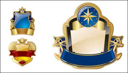 Gold Medal badge Hua vecteur matriel Lili