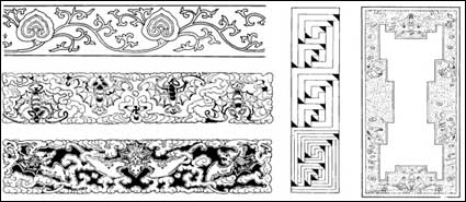 Matriau des 17 vecteurs classiques chinois