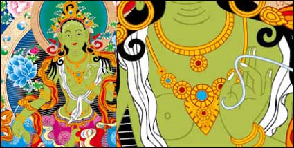 Thangka organismes Ai de droit, vecteur de Vajradhara (gares de page ne changent pas)