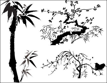 Chine Wind Vector encre vgtale matriel