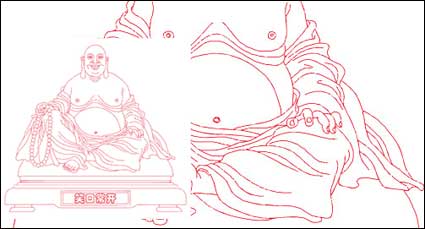 Laughing Buddha Vector matriel