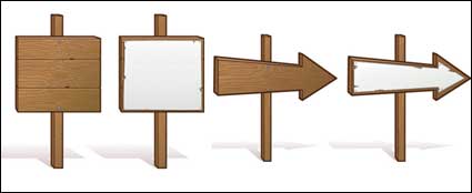Matriaux en bois vecteur signe