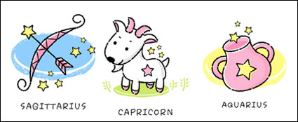 Cartoon 12 Prospectus vecteur constellation (A-3)