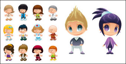 Cute Cartoon caractres vecteur matriel