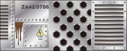 Metal vecteur srie plaque de matriau