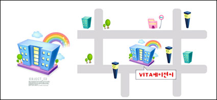 Cartoon Chambre Carte vectorielle matriel