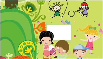Lovely enfant inbetweening vecteur