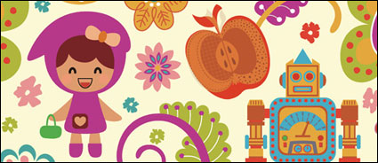 Cartoon vecteur modle de fleur matriel