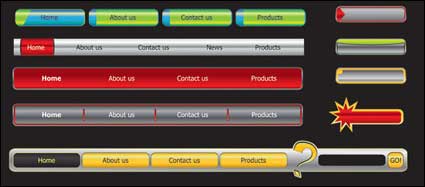 Web design vecteur menu de navigation matriel