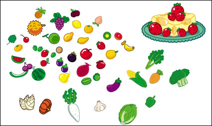 Lovely fruits et lgumes vecteur matriel