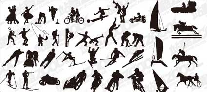 Vector silhouettes de matriel de sports d