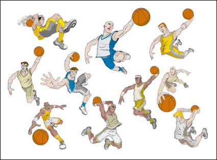Basketball vecteur personnage de bande dessine matriel