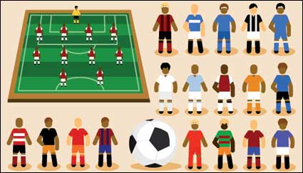 Cartoon Football Vector matriel