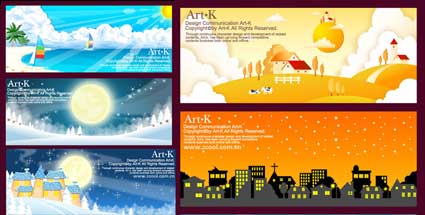 Le 10 modles dessins  la main du matriel paysage vecteur de style