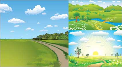 3 Matriau naturel vecteur paysages