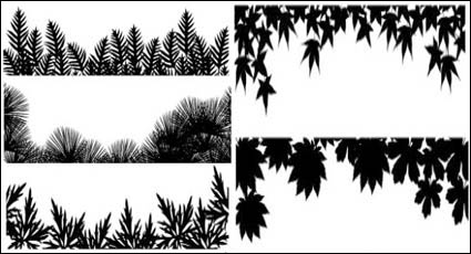 Matriel de vecteur silhouette diverses feuilles