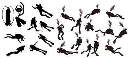 matriel Diver vecteur silhouette