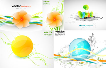 forme de la ligne dynamique de fleurs matriel Vector
