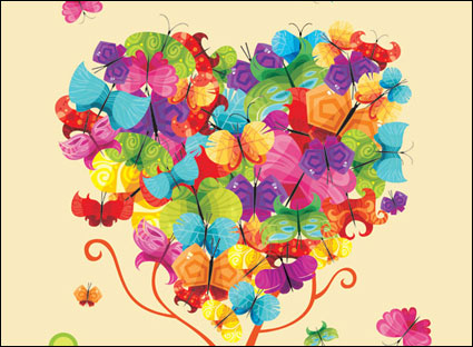 Colorful Butterfly Vecteur compose d