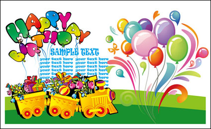 Joyeux anniversaire vecteur thme de matriel