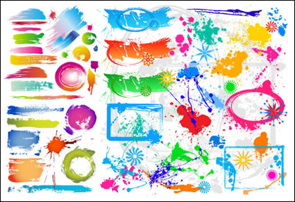 Colorful vecteur matriel de peinture