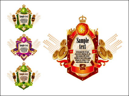 thme musical de graphiques vectoriels tendance matriau