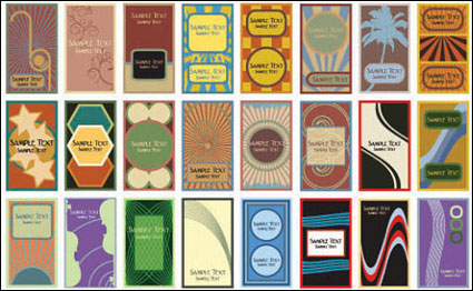 60 cartes de style rtro vecteur matriel