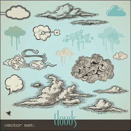 vecteur GangBiHua nuage type de matriau