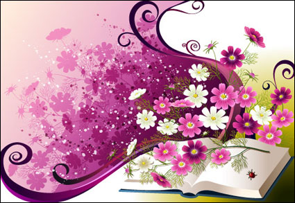 Vecteur de tendance florale -3