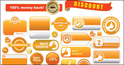 label Vector produits commerciaux
