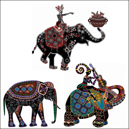 coutumes ethniques fine peinture dcorative Vector
