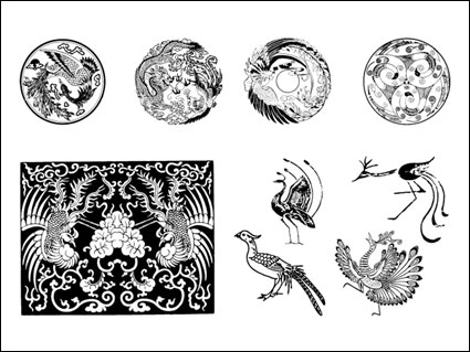 Vecteur traditionnel chinois Phoenix