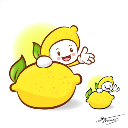 Love le fruit de bande dessine super Vector 7