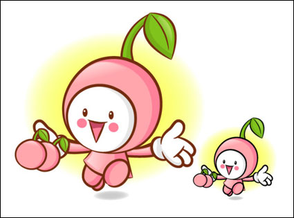 Love le fruit de bande dessine super Vector 6