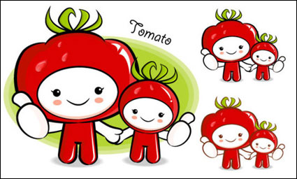 Love le fruit de bande dessine super Vector 5