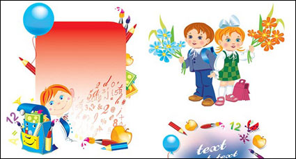 Vector illustration cole des enfants