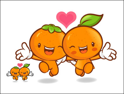 Love le fruit de bande dessine super Vector 9