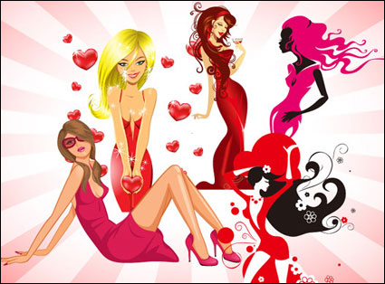 Vecteur de beaut rouge