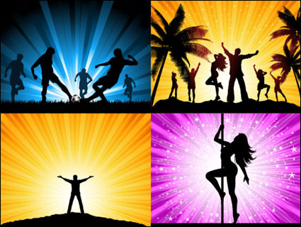 Belle silhouette vecteur figure de matriel