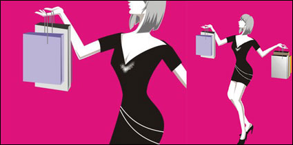 Shopping mode femmes vecteur