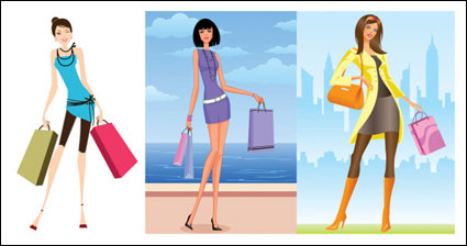 Shopping Mode vecteur matriel des femmes