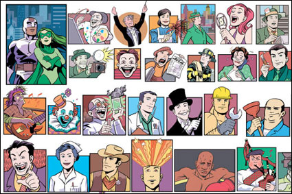 Personnages de bande dessine Vector