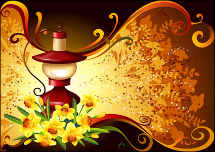 Vecteur de tendance florale -1