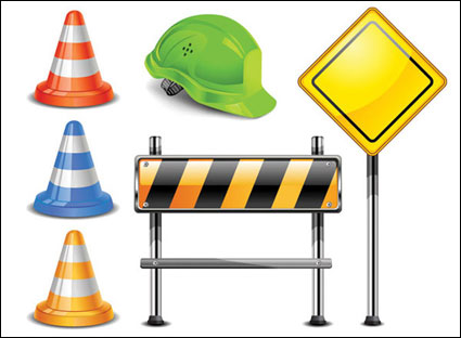Signes Vector barrages routiers