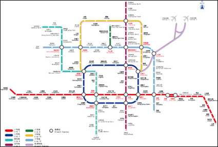 Beijing Subway Ligne 09 diagramme vectoriel version