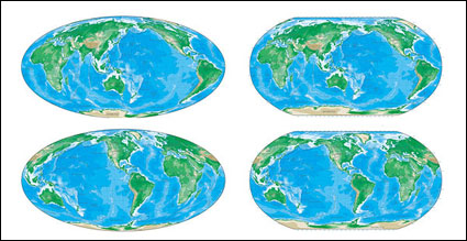 Divers version couleur de la carte du monde vectorielle
