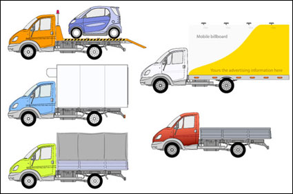 5 camions Vector