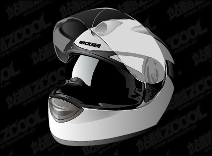 ralistes Vecteur casque de moto