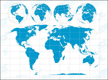 carte du monde et le vecteur de la Terre