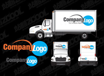 VI systme de camions transportant des matires template vecteur